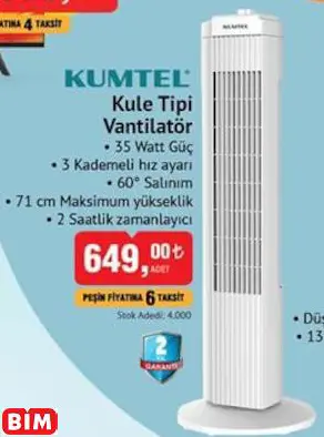 KUMTEL KULE TİPİ VANTİLATÖR KUMTEL KULE TİPİ VANTİLATÖR